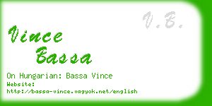 vince bassa business card